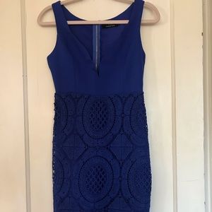 NWOT Free & Rose size M sheath lace dress navy